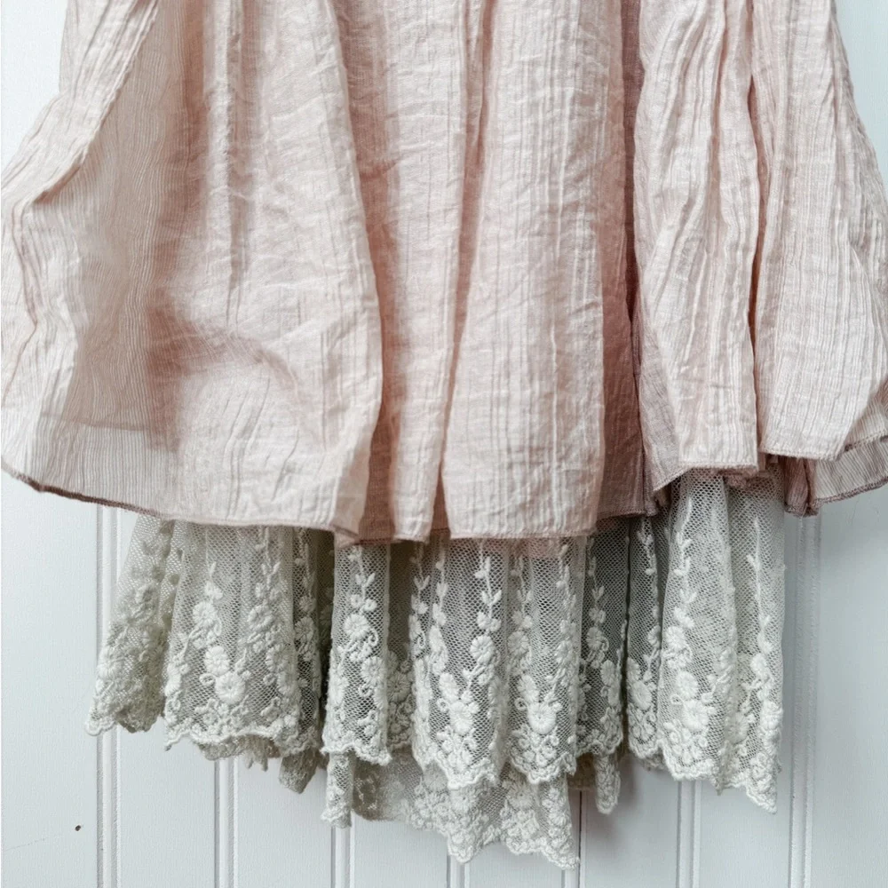 Boho whimsical Pink Dress - Picture 4 of 7